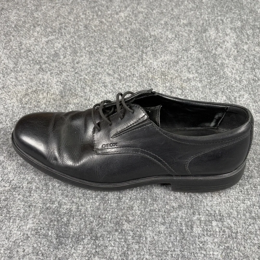 Geox Respira Shoes Mens 10.5 Black Dress Oxfords Lace Up Office Career Party‎